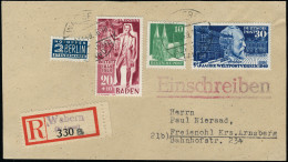 Lettre N°82 + 48A Et 70A + Bade Zone Française N°54, Sur Devant De L.R. De Wabern (19.11.49), Pour... - Sonstige & Ohne Zuordnung