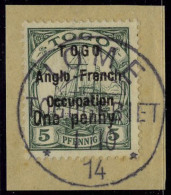 Oblitéré N° 33A, 1p Sur 5pf Surcharge I, Càd Central De Lomé 1.10.44 Sur Petit... - Other & Unclassified