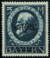 Neuf Avec Charnière N° 30a, 5m Bleu Variété Petit A De Sarre, Cl, T.B. Signé Brun +... - Autres & Non Classés