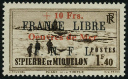 Neuf Sans Charnière N° 311A/B, La Paire France Libre Oeuvres De Mer, Superbe - Autres & Non Classés