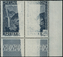 Neuf Sans Charnière N° 143A. 1f75 Bleu Foncé, Paire Horizontale Avec Impression Partielle, Cdf,... - Andere & Zonder Classificatie