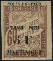 Neuf Avec Charnière N°60a. 5f S/60c Variété Surcharge Inversée Colis Postaux En... - Autres & Non Classés