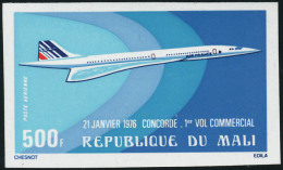 Neuf Sans Charnière N° 266. 500f Concorde, 1ex Non Dentelé + Le Même En épreuve De... - Autres & Non Classés