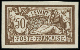 Neuf Sans Gomme N°25a. 50c Merson. Non Dentelé. T.B. Rare. Signé Brun - Autres & Non Classés