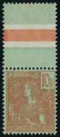 Neuf Sans Charnière N° 40, 10f Grasset Rouge Sur Vert, Bdf, T.B. - Autres & Non Classés