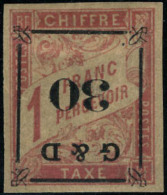 Neuf Avec Charnière N° 14b, 30 Sur 1f, Surcharge Renversée, Type A Yvert, T.B. Signé... - Sonstige & Ohne Zuordnung