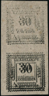 Neuf Sans Gomme Essai Au Type De 1884. 30c Noir S/gris-lilas. Double Impression. En Paire Verticale Dont 1ex... - Autres & Non Classés