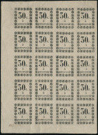 Neuf Avec Charnière N°5. 30c Noir. Feuille De 20ex Avec Variétés : 2 X Zéro Large,... - Autres & Non Classés