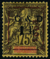 Neuf Avec Charnière N° 53p, 1f Sur 75c Surcharge Rouge Type MM, T.B. - Autres & Non Classés