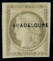 Neuf Avec Charnière N° 12E, 30c Variété Petit G à Guadeloupe, T.B. Signé .... - Autres & Non Classés