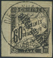 Oblitéré N° 12, 60c Nir Sur Petit Fragment, Càd Central, T.B. Signé JF Brun - Sonstige & Ohne Zuordnung