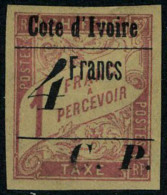 Neuf Avec Charnière N° 21a, 4f Sur 1F Rose Sur Paille Type II, T.B. Rare, Signé Brun - Sonstige & Ohne Zuordnung