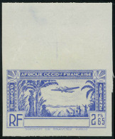 Neuf Sans Gomme Type Pa De 1940, 2f65 Bleu Non émis, Sans La Légende Côte D'Ivoire, ND, T.B.... - Other & Unclassified