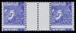 Neuf Sans Charnière N° 396, 50c Bleu, Paire Hor Interpanneau Avec Piquage à Cheval, T.B. - Autres & Non Classés