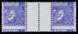 Neuf Sans Charnière N° 396, 50c Bleu, Paire Hor Interpanneau Avec Piquage à Cheval, T.B. - Sonstige & Ohne Zuordnung