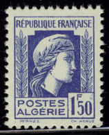Neuf Sans Charnière N° 214b, 1f50 Bleu Type Marianne, Impression Recto Et Verso, T.B. Cote Maury - Autres & Non Classés