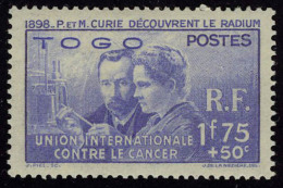 Neuf Avec Charnière 1938, Série Pierre Et Marie Curie, Cl, T.B. - Other & Unclassified