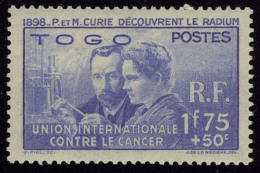 Neuf Avec Charnière 1938, Série Pierre Et Marie Curie, Cl, T.B. - Autres & Non Classés