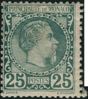 Neuf Sans Gomme N° 6. 25c Vert Charles III, Infimes Pelurages, Aspect T.B. - Andere & Zonder Classificatie