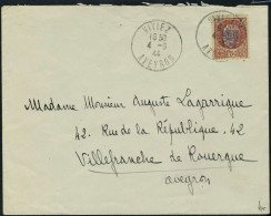 Lettre DECAZEVILLE, N° 6 1.50 Pétain Obl Sur L Viviez 4.9.44 Pour Villefranche De Rouergue, T.B. - Andere & Zonder Classificatie