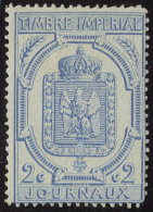 Neuf Avec Charnière N° 8, 2c Bleu, T.B. - Andere & Zonder Classificatie