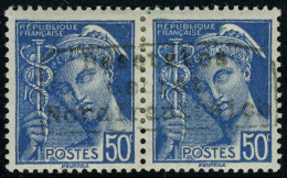 Neuf Avec Charnière N° 4, Paire Du 50c Bleu, Surchargé Dunkerque T.B. Signé - Andere & Zonder Classificatie