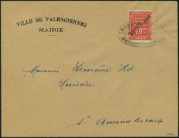 Lettre N° 1, 10c Valenciennes Sur L Obl Chambre De Commerce + 19 Oct 14 Pour St Amand Els Eaux, T.B. - Autres & Non Classés