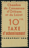 Neuf Sans Charnière N° 2/3, La Paire Chambre De Commerce Orléans Bdf, T.B. - Autres & Non Classés