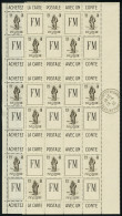 Neuf Sans Charnière Infanterie, Feuille Complète Pour Carnets, 30 Timbres + 30 Vignettes, T.B. Rare,... - Autres & Non Classés