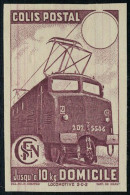 Neuf Sans Gomme N° 230B, Locomotive Lie De Vin, Sans Indication De Valeur, ND, T.B. Maury 219a - Andere & Zonder Classificatie