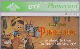 UK, BTA-096, Pinocchio / W.H.Smith (3), Disney.   CN : 525L - BT Allgemeine