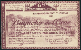 Neuf Sans Charnière N° 192-C2, 30c Bleu Semeuse, Pubs Gibbs 4 Fois, S 102 RP Bagnoles De L'Orne, T.B. - Autres & Non Classés