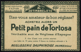 Neuf Sans Charnière N° 170CP2, 10c Pasteur, Carnet De 20t, Pub Villes De Normandie, S93, T.B. Sans... - Autres & Non Classés