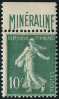 Neuf Sans Charnière N° 188A. 10c Minéraline, Bandelette En Haut, T.B. - Autres & Non Classés