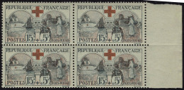 Neuf Sans Charnière N° 156, 15 + 5c Croix Rouge, Bloc De 4, Bdf, Excellent Centrage, T.B. - Sonstige & Ohne Zuordnung