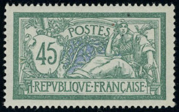 Neuf Sans Charnière N° 143 + 143d, 45c Merson, Les 2 Papiers, Excellent Centrage, T.B. - Autres & Non Classés