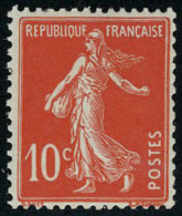 Neuf Sans Charnière N° 138c, 10c Semeuse écarlate, T.B. - Autres & Non Classés