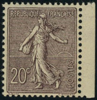 Neuf Sans Charnière N° 131a, 20c Brun Lilas Foncé, Excellent Centrage, Bdf, T.B. - Autres & Non Classés