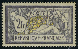 Neuf Avec Charnière N° 122, 2f Violet Jaune, Centrage Parfait, Signé Brun - Autres & Non Classés