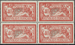 Neuf Sans Charnière N° 119. 40c Merson, Bloc De 4, Bien Centré, T.B. - Andere & Zonder Classificatie