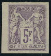 Neuf Avec Charnière N° 95c, 5f Violet ND, Granet, Bdf, T.B. Signé A Brun - Autres & Non Classés