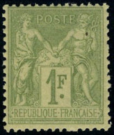 Neuf Sans Charnière N° 82, 1f Olive T.B. - Autres & Non Classés