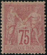 Neuf Avec Charnière N°81. 75c Rose. Très Jolie Nuance. Cl. T.B. Signé Calves - Autres & Non Classés