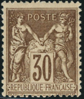 Neuf Avec Charnière N°80 Et 80a. 2 Nuances Du 30c Brun Type II. Cl. T.B. - Other & Unclassified