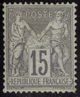 Neuf Avec Charnière N° 77, 15c Gris Excellent Centrage, Cl, Signé Brun - Sonstige & Ohne Zuordnung