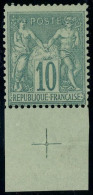Oblitéré N° 65, 10c Vert Bdf Avec Croix De Repère T.B. Signé Calves - Other & Unclassified