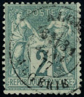 Oblitéré N° 62, 2c Vert Type 3 Obl Alger, T.B. Signé Brun - Andere & Zonder Classificatie