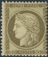 Neuf Avec Charnière N° 56, 30c Brun, T.B. Signé JF Brun - Andere & Zonder Classificatie