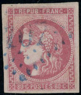 Oblitéré N° 49, 80c Rose Vif, Obl GC 5107 En Bleu Tunis, T.B. Signé - Andere & Zonder Classificatie