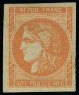 Neuf Avec Charnière N° 48, 40c Orange, T.B. Signé JF Brun - Autres & Non Classés